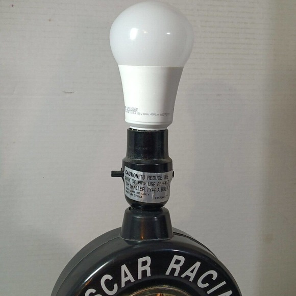 VINTAGE 1998 NASCAR Racing Lamp Tire Desk Lamp, and NASCAR Mug. No Lamp Shade - Picture 16 of 16